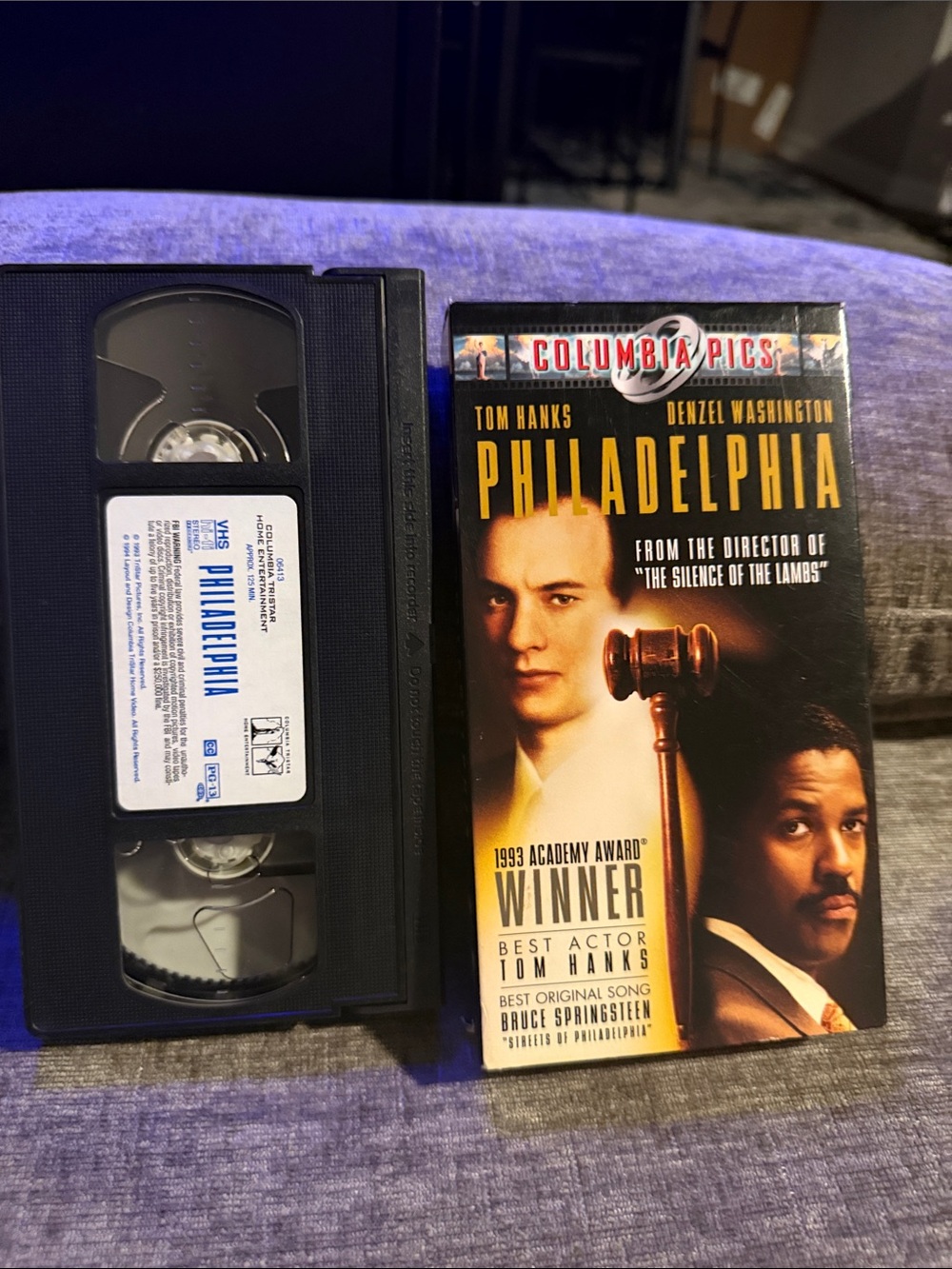 Philadelphia VHS Tom Hanks Denzel Washington 1993 Columbia Pictures Vintage
